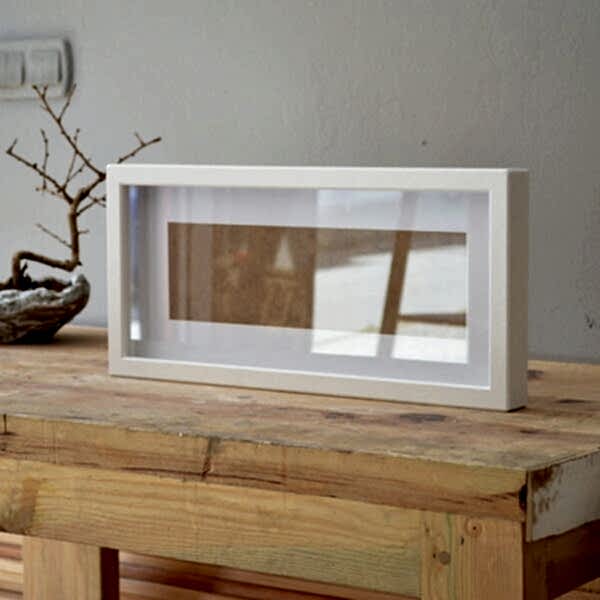 45x20 cm 2x4 Paspartulu Beyaz Derin Çerçeve